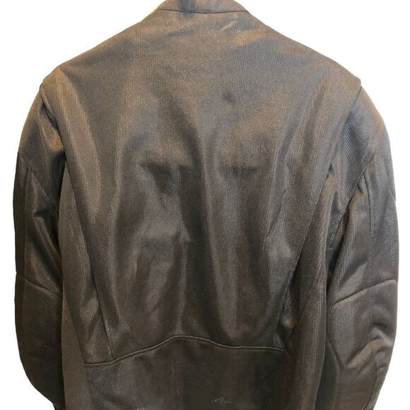 First Classics Men’s XL Black Padded Polyester Mesh Moto Jacket - Picture 3 of 14